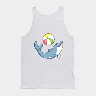 Dolphin at Swimming with Water polo Tank Top